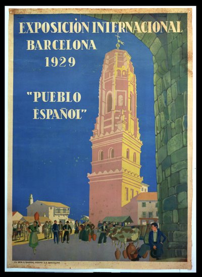 Poster advertising the International Exhibition in Barcelona, 1929 by Xavier Nogues